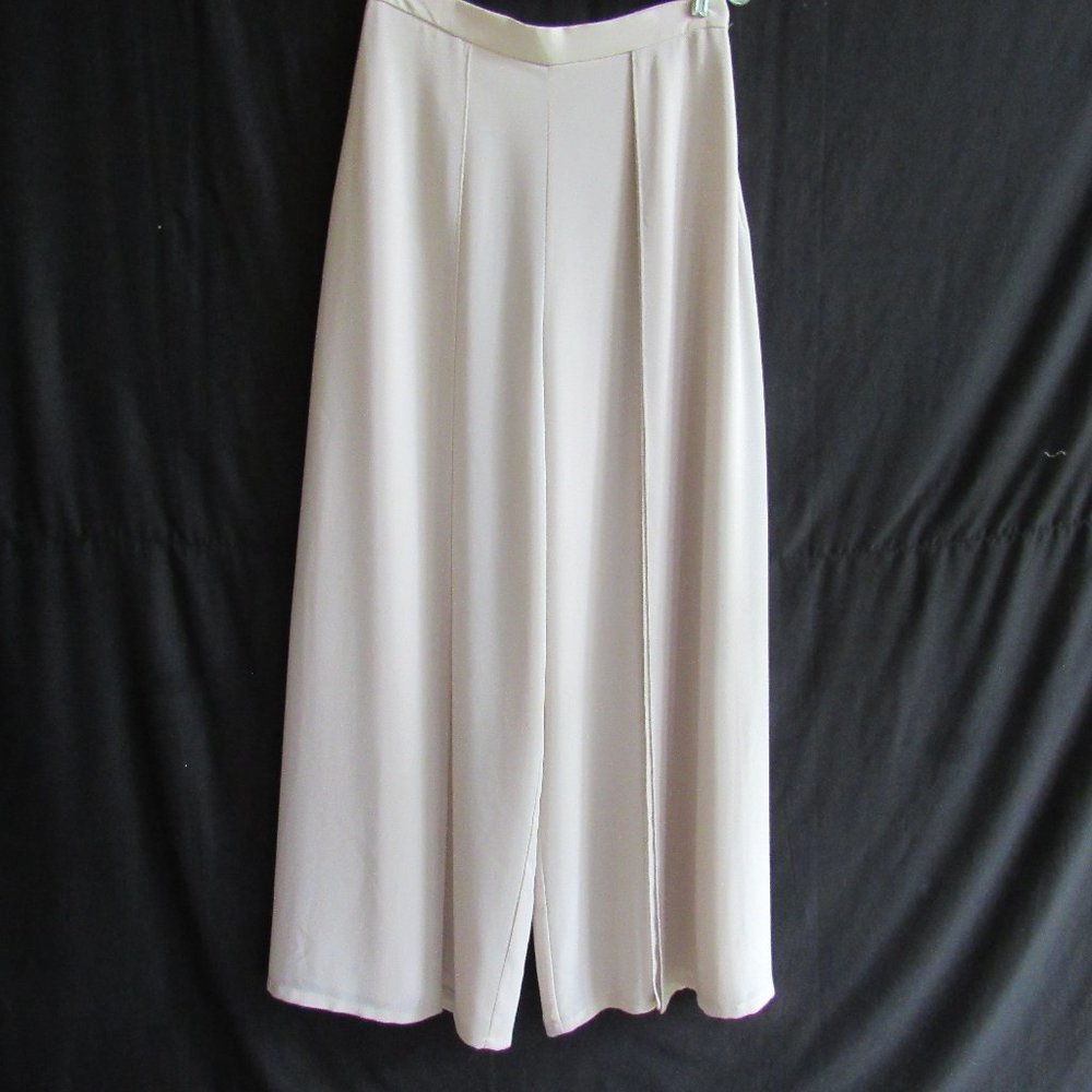 Ribkoff Beige Evening Pants Wide Leg Panel Pantalon Cream Ivory M 12 Vintage